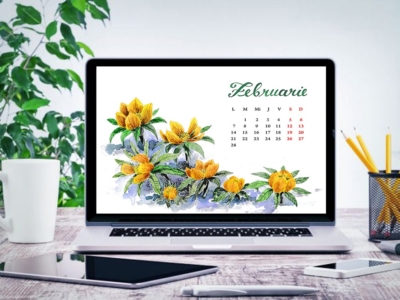 Calendar Gratuit desktop Februarie 2022 Liliana Arnaut