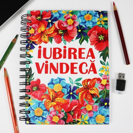 Jurnal de notițe PREMIUM A5, 100 file albe “Iubirea vindecă“
